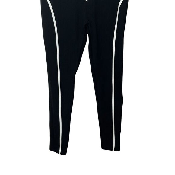 Maniere De Voir Trim Leggings Black Women’s Size 14 High Rise Zip Compression - Picture 4 of 12